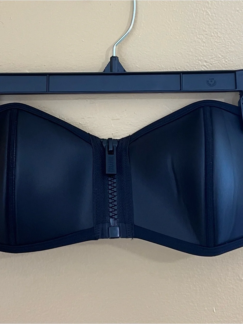 Triangl Swimwear Black Strapless Bikini Top and Bottom - Neoprene Size M